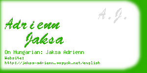 adrienn jaksa business card